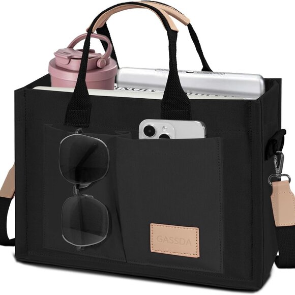 Canvas Tote Bag Women Large Capacity Eco-Friendly Organizer Crossbody Purse - Picture 1 of 6
